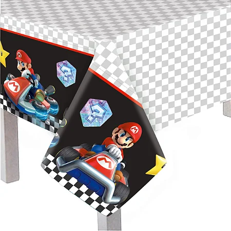 Toalha De Mesa Principal Festa Mario Kart - Cromus - Rizzo Festas