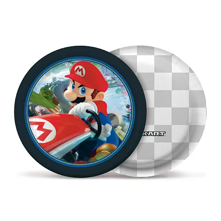 Prato Festa Mario Kart 18Cm - 8 unidades - Cromus - Rizzo Festas