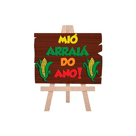Lousa MDF "Mió Arraiá do Ano" - 1 unidade - Grintoy - Rizzo