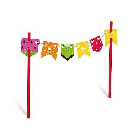 Kit Topo De Bolo Varal Festa Quitandinha Estrela - Cromus - Rizzo