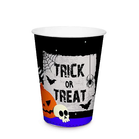 Copo de papel 240 mL  de Festa "Scary Night" Halloween - 8 unidades - Cromus - Rizzo