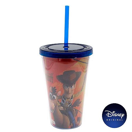 Copo C/ Canudo Toy Story - 500ml - Disney Original - 01 Un -