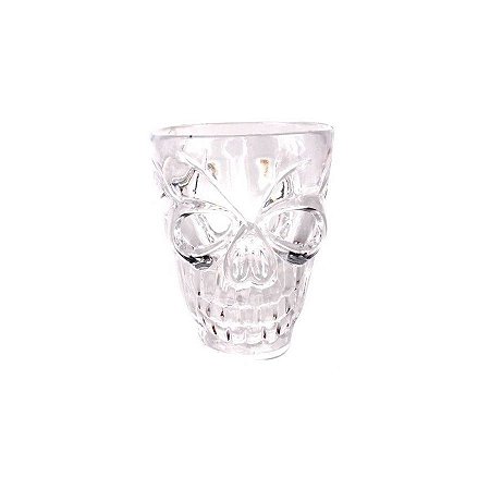 Copo Caveira de Halloween - Transparente - 4 unidades - Rizzo