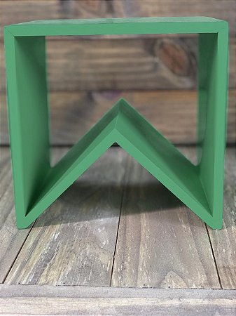 Suporte para Doces em Madeira Bandeirinha Rústico Verde - 20cm x 20cm - Rizzo
