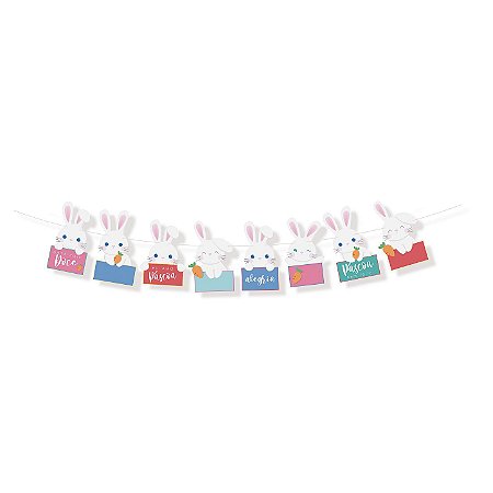 Faixa Decorativa Coelhinhos - 01 Unidades - Cromus Páscoa - Rizzo