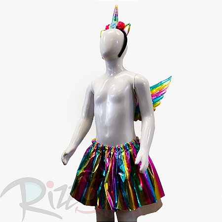 Kit Fantasia Carnaval - Unicórnio - Arco-Íris - Mod:623 - 01 unidade - Rizzo
