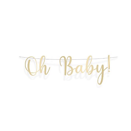 Faixa Decorativa Metalizada - Festa OH Baby Boy - 01 unidade - Cromus - Rizzo