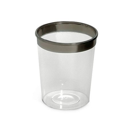Mini Copo Descartável de Luxo Prata 60mL - 12 Unidades - Cromus -