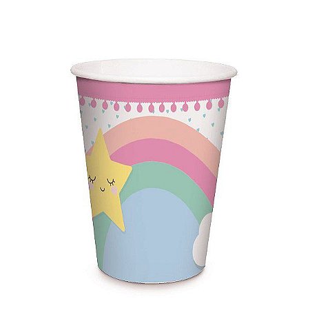 Copo de Papel Festa Pedacinho Do Céu 240Ml - 8 unidades - Cromus - Rizzo Festas