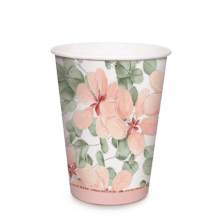 Copo de Papel 240ml - Festa OH Baby Girl - 08 unidades - Cromus - Rizzo