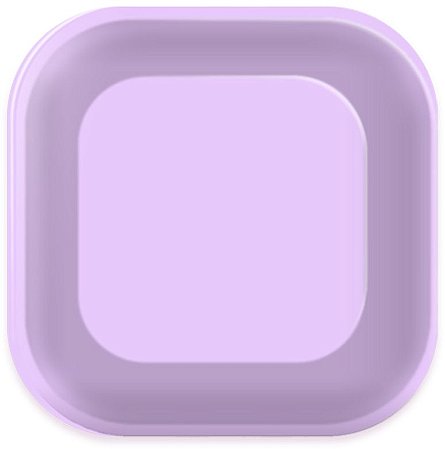 Prato Descartável de Papel Live Colors - Lilás Candy - 18,5 cm x  18,5 cm - 8 unidades - Rizzo