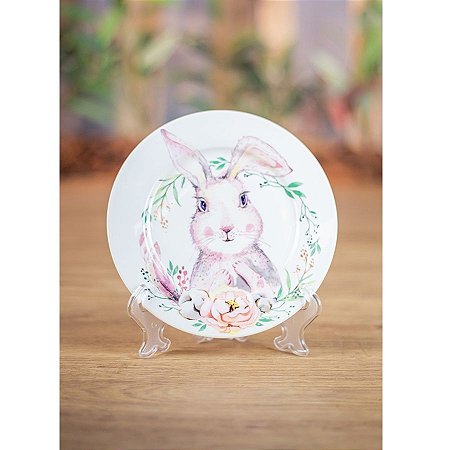 Prato decorativo raso de mesa Coelha G Páscoa - 1 unidade - Rizzo