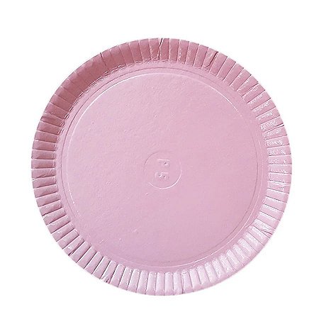 Prato para Doces de Papelão Laminado Rosa P5 - 1 Unidade - Rizzo
