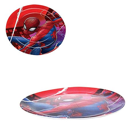 Prato Sem Borda Homem Aranha - 22,5cm - Marvel Original - 1 Un - Rizzo