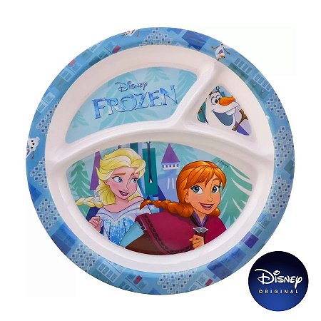 Prato C/ Divisória Frozen - 21,5cm - Disney Original - 1 Un - Rizzo