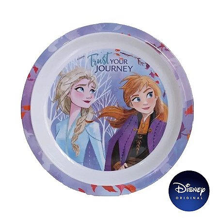 Prato C/ Borda Frozen 2 - 21,5cm - Disney Original - 1 Un - Rizzo