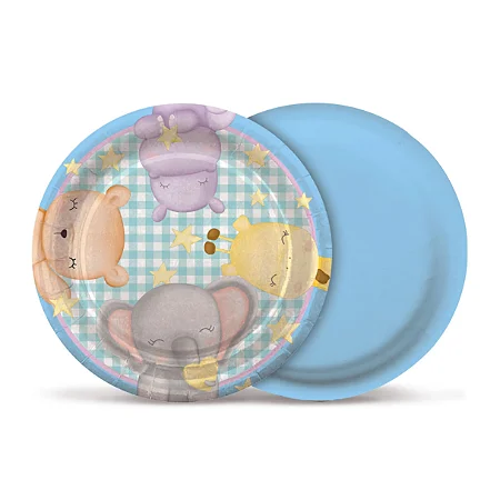Prato Festa Bichinhos Baby 18Cm - 8 unidades - Cromus - Rizzo Festas