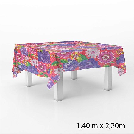 Toalha de Mesa Retangular em TNT - 140 x 220 cm - Flores - 1 unidade - Best Fest - Rizzo