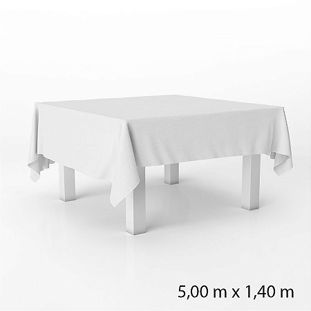 Toalha de Mesa Retangular em TNT - 140 x 500 cm - Branco - 1 unidade - Best Fest - Rizzo