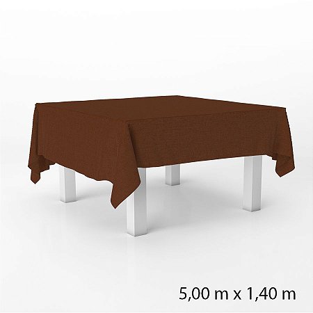 Toalha de Mesa Retangular em TNT - 140 x 500 cm - Marrom - 1 unidade - Best Fest - Rizzo