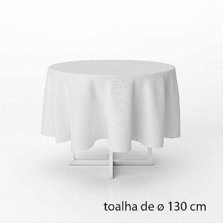 Toalha de Mesa Redonda em TNT -  130 cm diâmetro  - Branco - 1 unidade - Best Fest - Rizzo