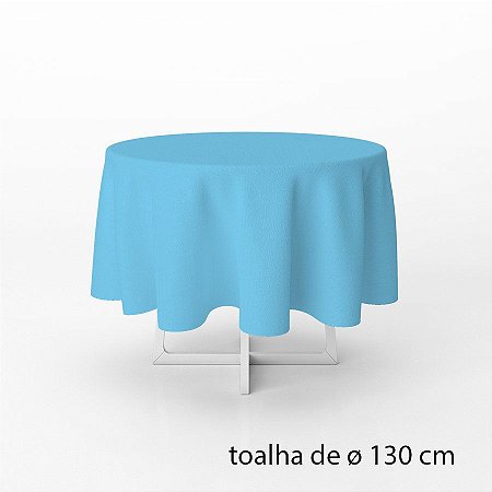 Toalha de Mesa Redonda em TNT -  130 cm diâmetro  - Azul Claro - 1 unidade - Best Fest - Rizzo