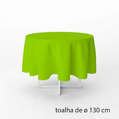 Toalha de Mesa Redonda em TNT -  130 cm diâmetro  - Verde Limão - 1 unidade - Best Fest - Rizzo