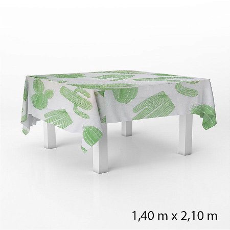 Toalha de Mesa em TNT - 140 x 210 cm - Cacto Verde - 1 unidade - Best Fest -