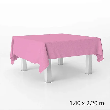 Toalha de Mesa em TNT - 140 x 220 cm - Rosa Bebê - 1 unidade - Best Fest -