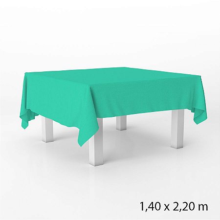 Toalha de Mesa em TNT - 140 x 220 cm - Azul Tiffany - 1 unidade - Best Fest -