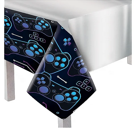 Toalha de Mesa Principal Festa Gamer Level Up - 01 unidade - Cromus - Rizzo