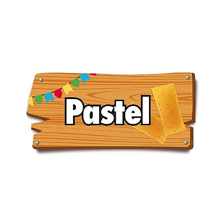 Placa de Sinalização Pastel Festa Junina - 01 unidade - Cromus - Rizzo Festas