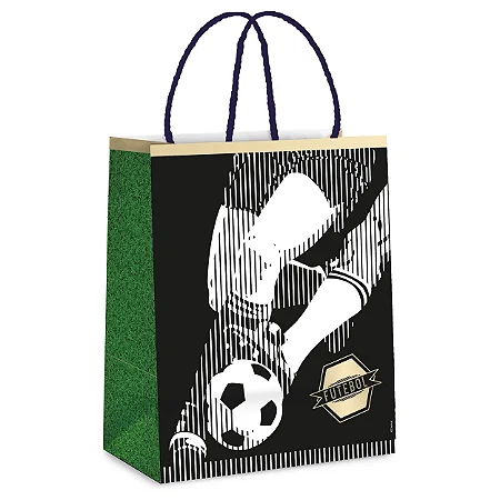 Sacola de Papel 21x14,5cm - Lembrancinha Festa Futebol - 10 unidades - Cromus - Rizzo