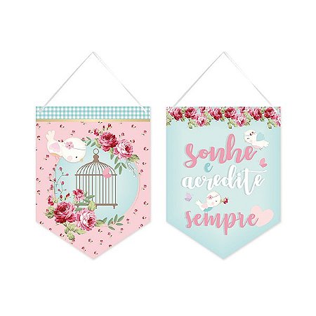 Flâmula Decorativa Festa Jardim Encantado - 2 unidades - Cromus - Rizzo Festas