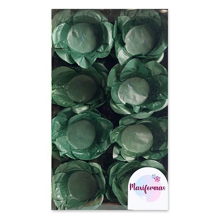 Forminha para Doces Finos - Eva - Seda Verde Musgo Escuro - 40 unidades - Maxiformas - Rizzo