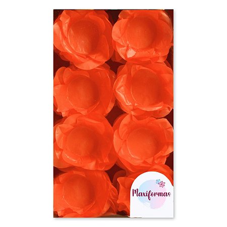 Forminha para Doces Finos - Eva - Seda Laranja - 40 unidades - Maxiformas - Rizzo