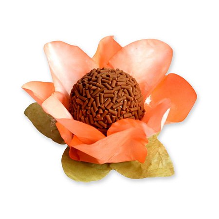 Forminha para Doces Finos - Mini Lírio - Pint Art - Laranja - 25 unidades - Maxiformas - Rizzo