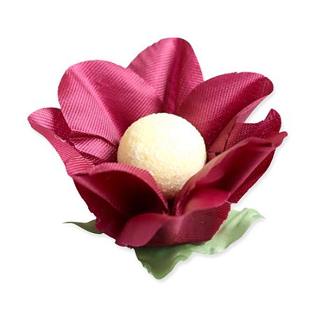 Forminha para Doces Finos - Lírio - Tecido Cetim Marsala - 20 unidades - Maxiformas - Rizzo