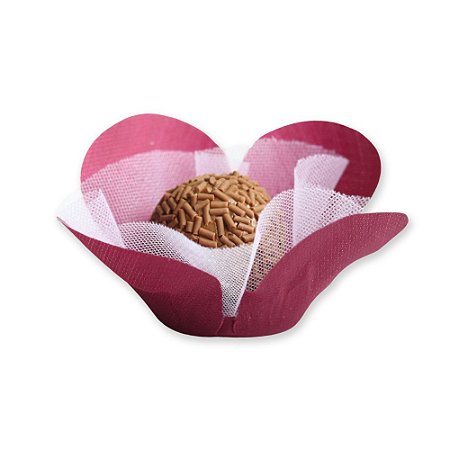 Forminha para Doces Finos - Kat - Algodao/Organza Marsala - 30 unidades - Maxiformas - Rizzo