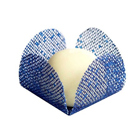 Forminha para Doces Finos - Caixeta -Tela Azul Royal  - 50 unidades - Maxiformas - Rizzo