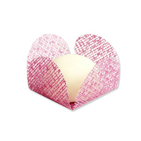 Forminha para Doces Finos - Caixeta -Tela Fina Rosa Cl  - 50 unidades - Maxiformas - Rizzo