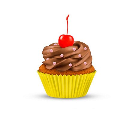 Forminha para Cupcake - Amarelo - 45 unidades - Plac - Rizzo
