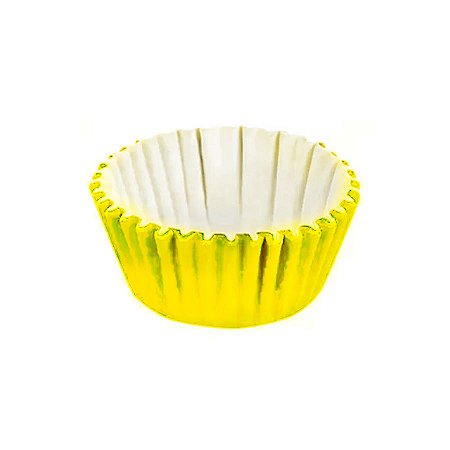 Forminha Para Docinhos de Papel Amarelo - Tamanhos - 100 Unidades - Plac - Rizzo