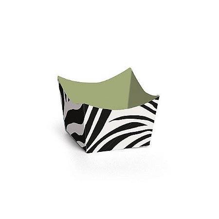 Forminha para Doces Cachepot Festa Safari - Zebra - 24 unidades - Cromus - Rizzo