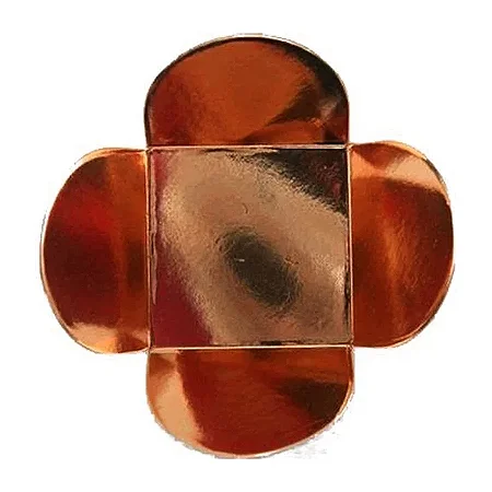 Forminha para Doces 4 Pétalas (3,5cm x 3,5cm x 2,5cm) Bronze 50 unidades Assk Rizzo Embalagens