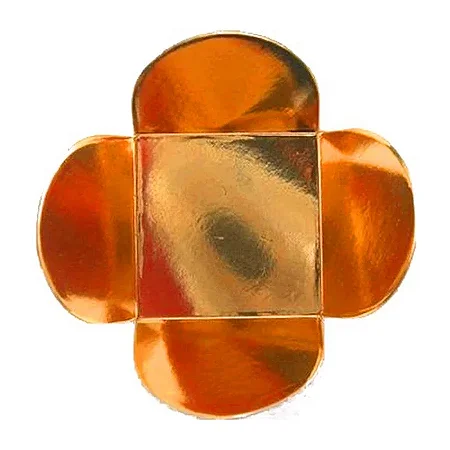 Forminha para Doces 4 Pétalas (3,5cm x 3,5cm x 2,5cm) Cobre 50 unidades Assk Rizzo Embalagens