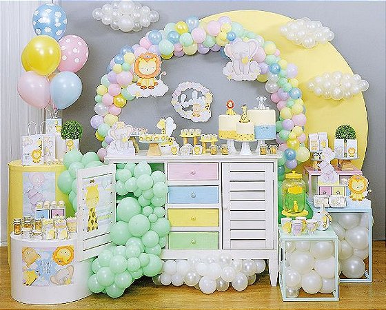 Forminha para Doces Cachepot Festa Bichinhos Baby - Girafa e Elefante - 24 unidades - Cromus - Rizzo Festas