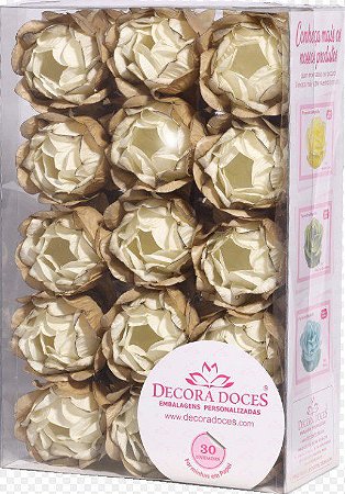 Forminha para Doces Finos - Bela Degrade Palha - 30 unidades - Decora Doces - Rizzo Festas