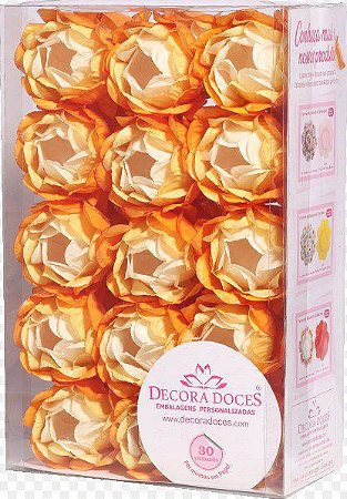 Forminha para Doces Finos - Bela Degrade Laranja - 30 unidades - Decora Doces