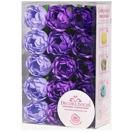 Forminha para Doces Finos - Bela Tons Lilas - 30 unidades - Decora Doces - Rizzo Festas